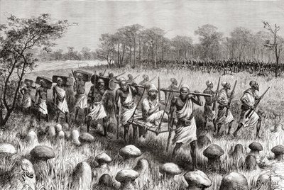 Explorer Pietro Paolo Savorgnan di Brazza Leaving Kalasa, Zambia, from 